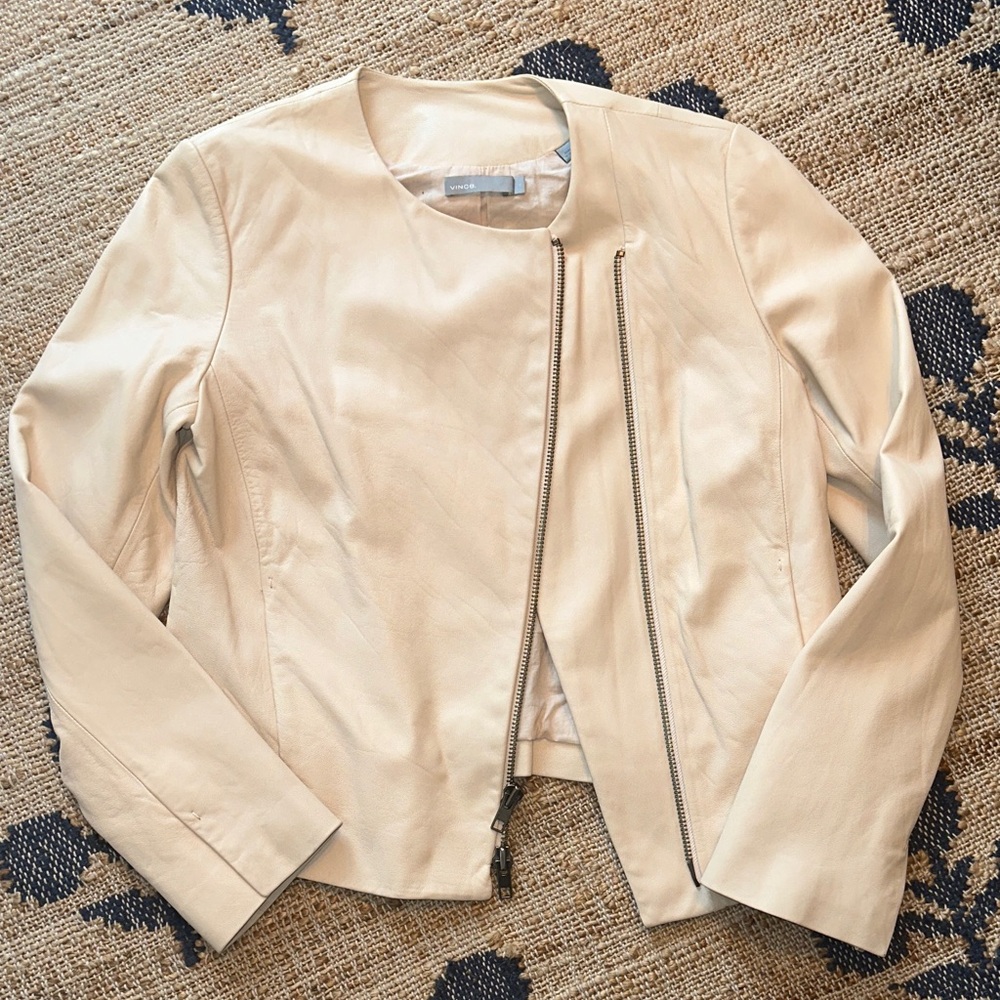 Vince Women's Rosewater Leather Jacket